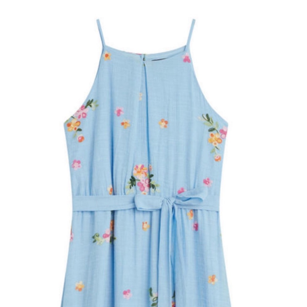 NWT by & by Girls Plus Blue Dress with Flower Embroidery Size 20 1/2 Plus